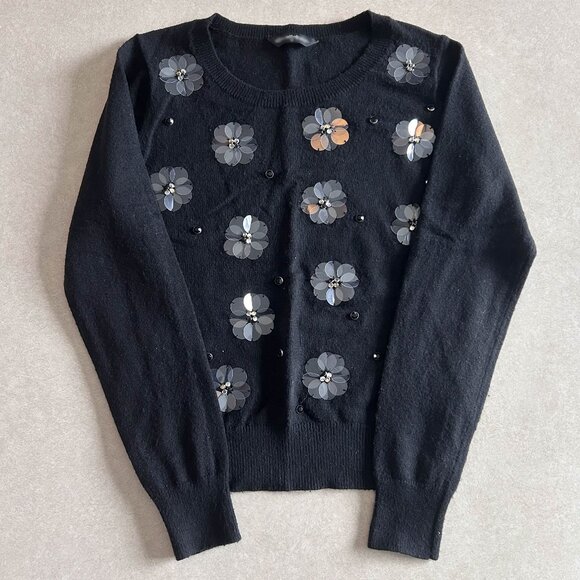Wool Blend Floral Embellished Sweater ASO Louisa Clark - Picture 2 of 7